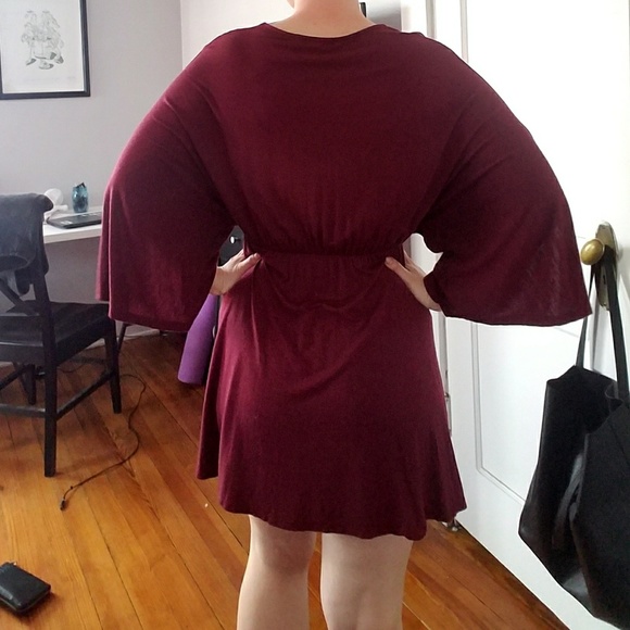 Lulu's Bewitching Burgundy Dress - Picture 2 of 6